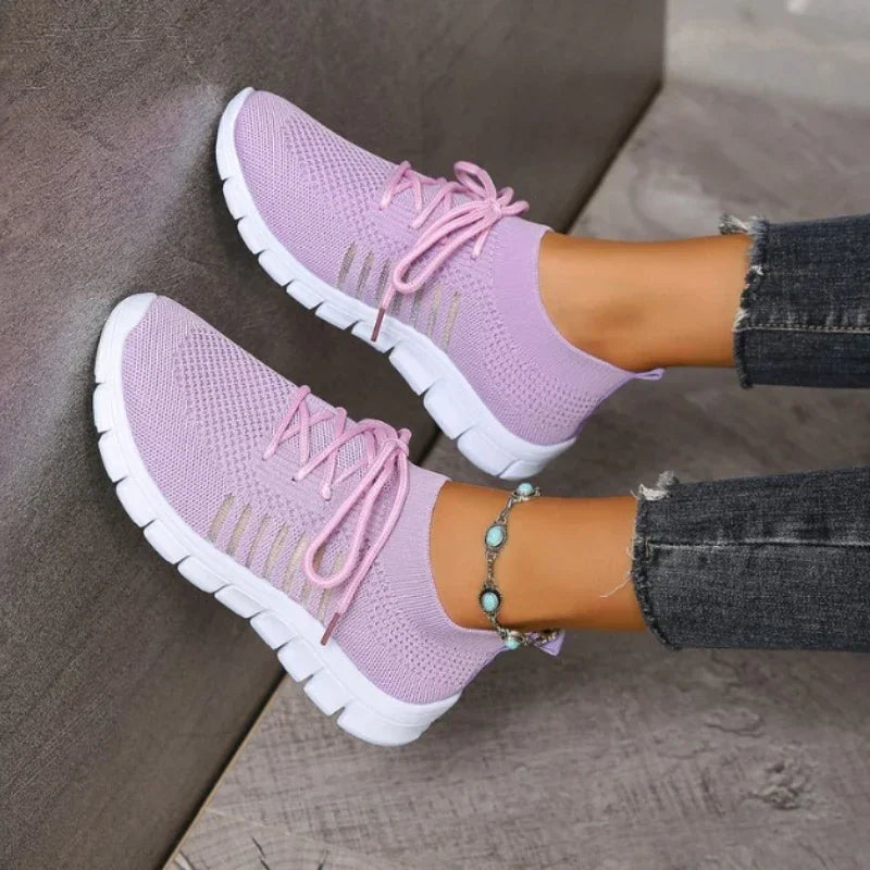 Damenschuhe Sneaker Atmungsaktiv Leicht