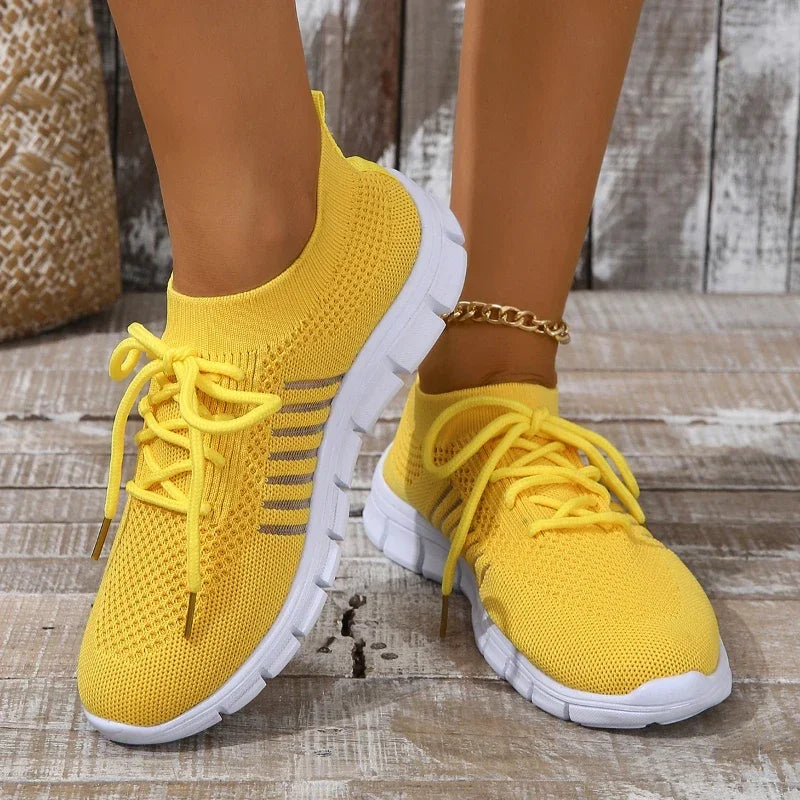 Damenschuhe Sneaker Atmungsaktiv Leicht