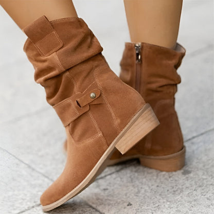 Damen Stiefeletten Weichleder Innensohle Bequem