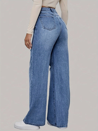 Große Jeans mit Herz- und Graffiti-Print Trendig