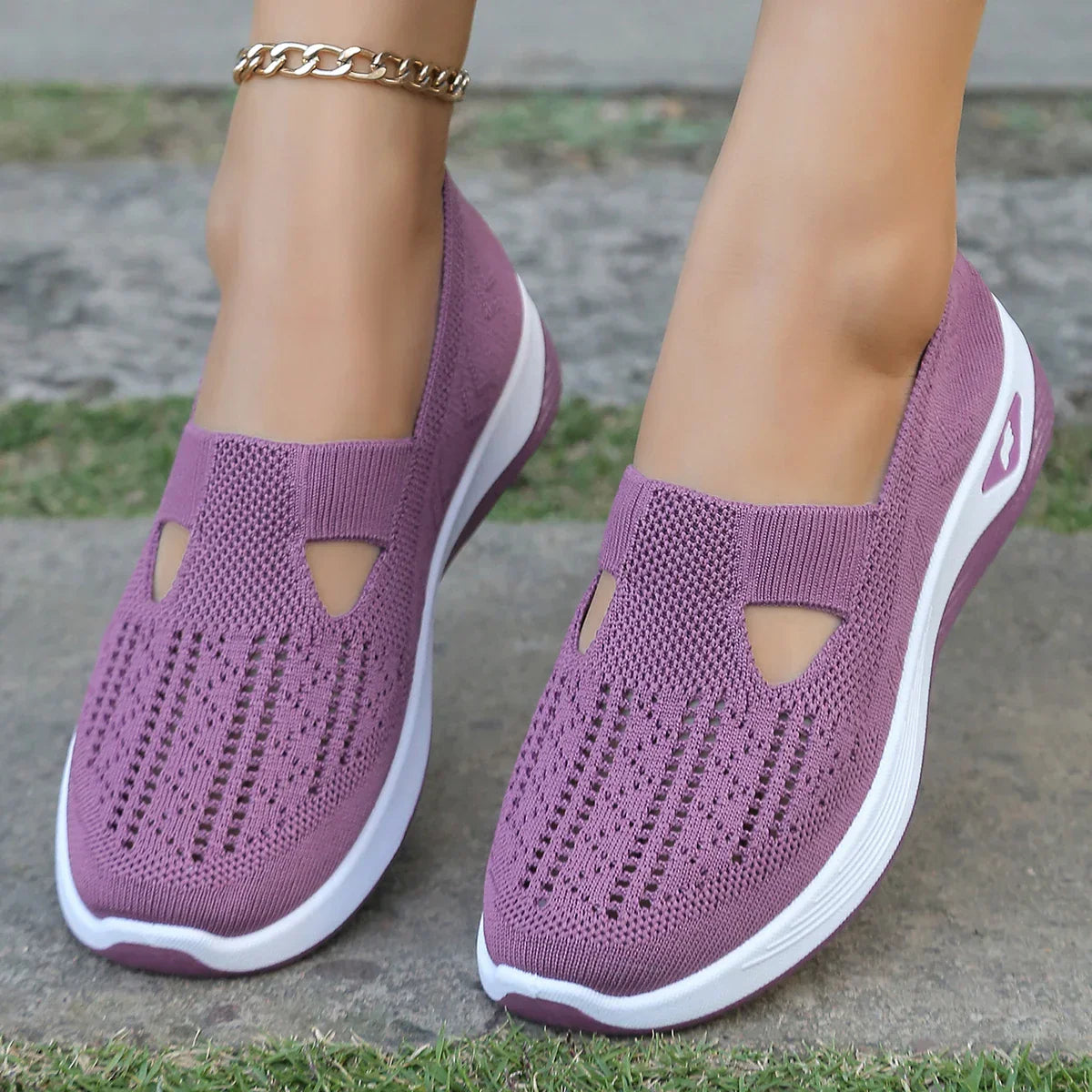 Damen Sneaker Leicht Atmungsaktiv Sport Freizeit Schuhe