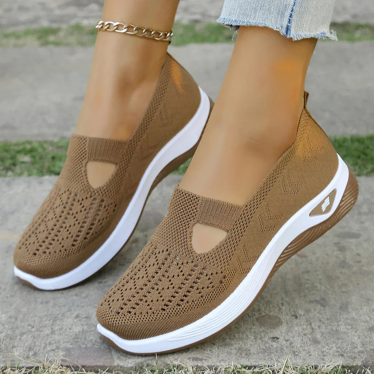 Damen Sneaker Leicht Atmungsaktiv Sport Freizeit Schuhe