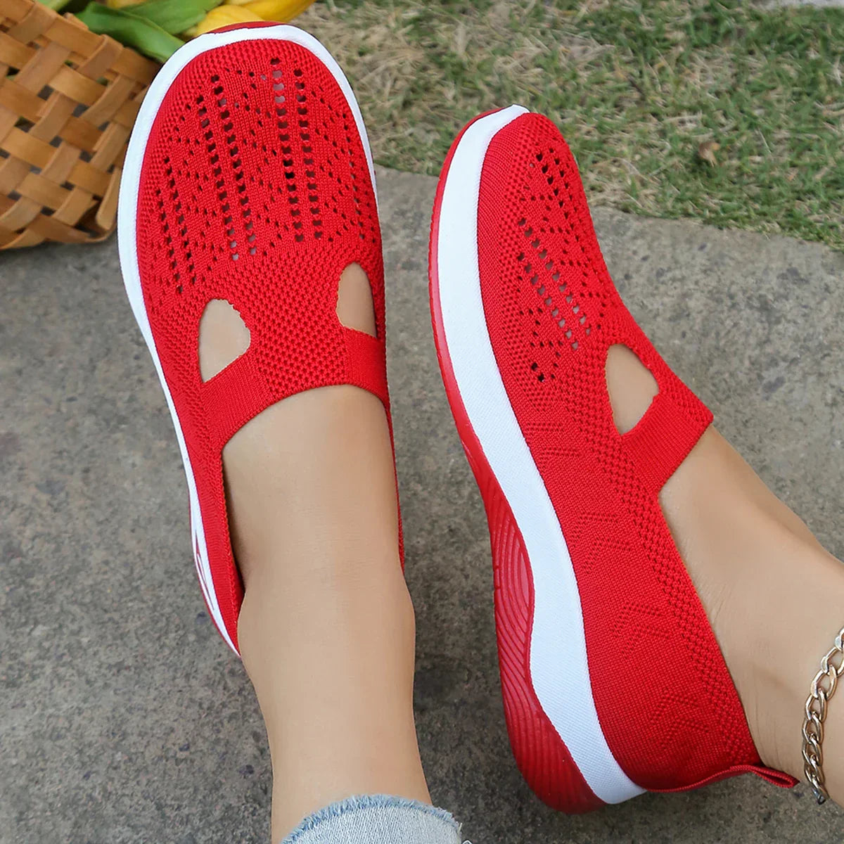 Damen Sneaker Leicht Atmungsaktiv Sport Freizeit Schuhe