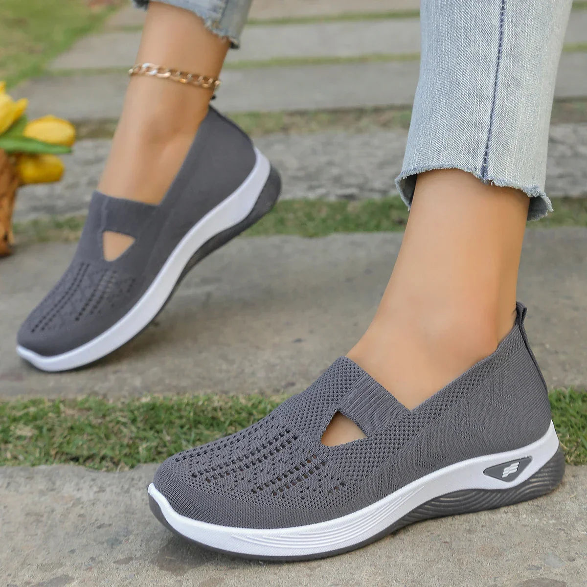 Damen Sneaker Leicht Atmungsaktiv Sport Freizeit Schuhe