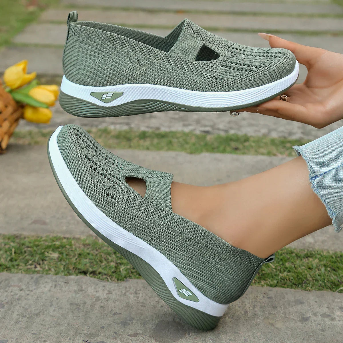 Damen Sneaker Leicht Atmungsaktiv Sport Freizeit Schuhe