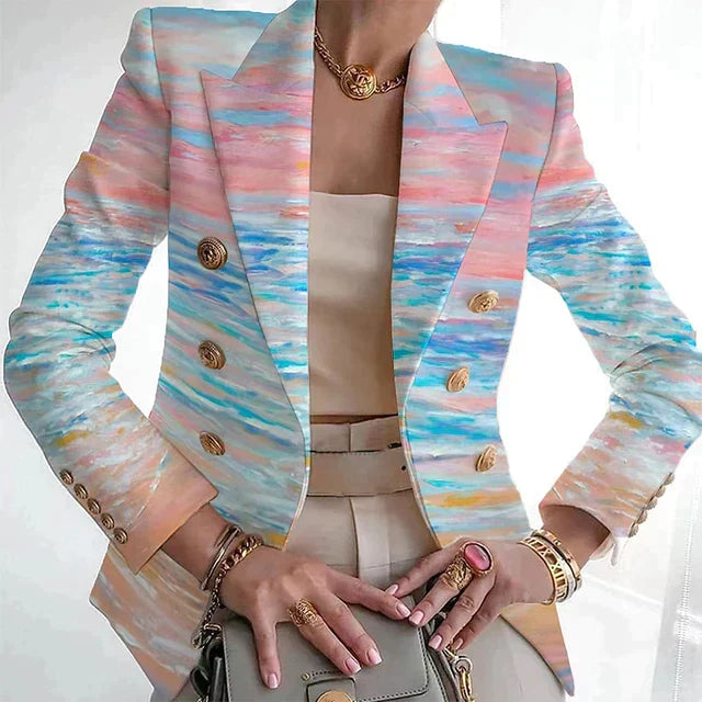Moderner Print Blazer Schick Elegant - BerlinGlamour