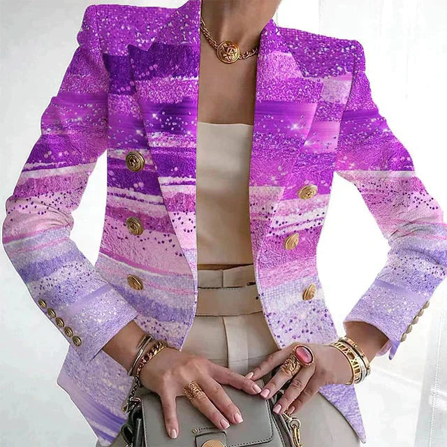 Moderner Print Blazer Schick Elegant