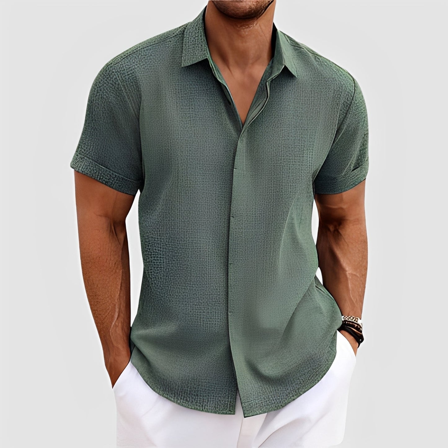 Männer Sommerhemd Leicht Modern Slimfit
