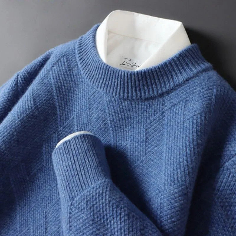 Herren Cashmere Pullover Weich Elegantes Design
