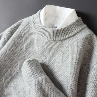 Herren Cashmere Pullover Weich Elegantes Design