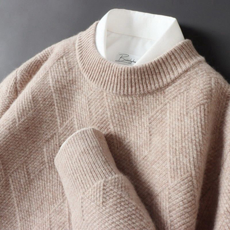 Herren Cashmere Pullover Weich Elegantes Design