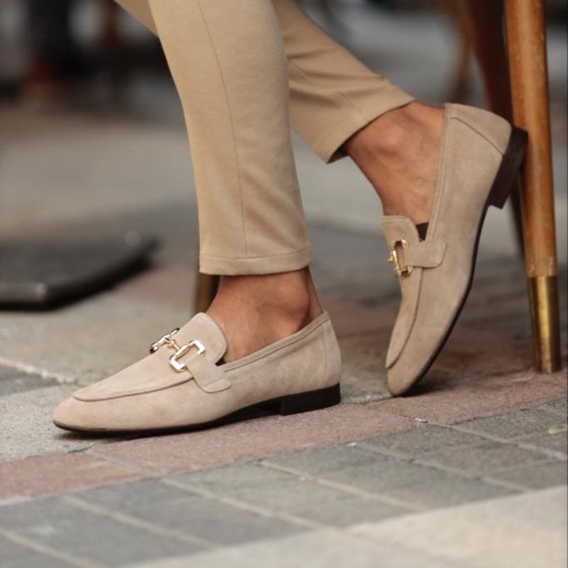 Elegante Business Loafer mit Goldene Schnalle Klassisch