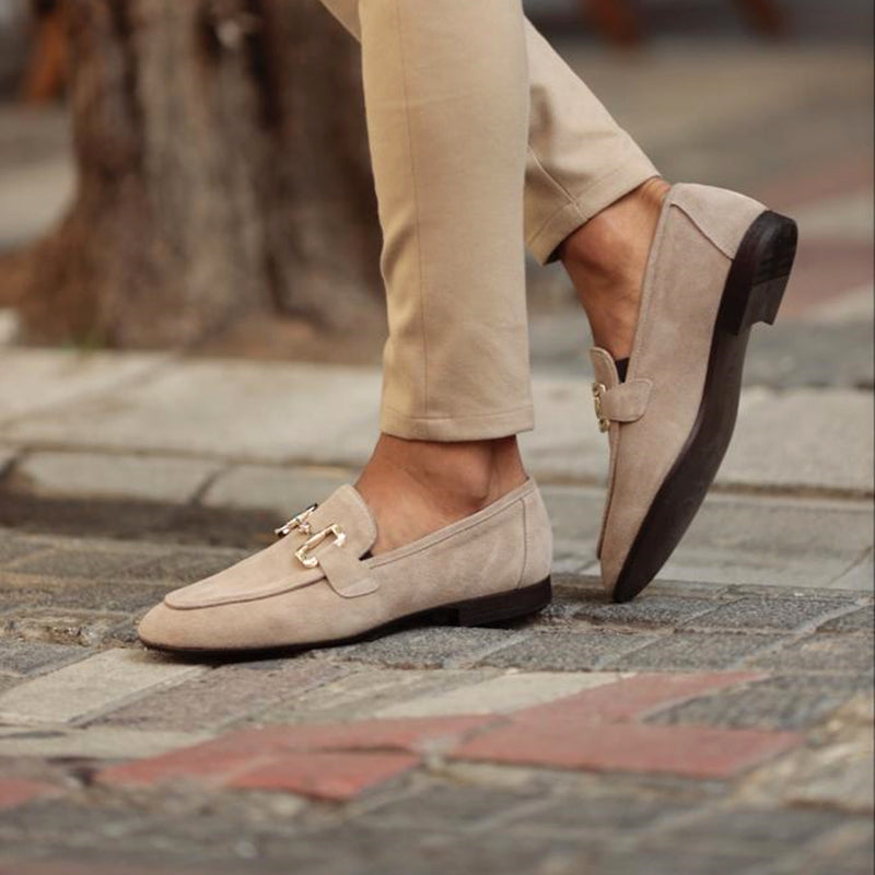 Elegante Business Loafer mit Goldene Schnalle Klassisch - BerlinGlamour