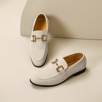 Elegante Business Loafer mit Goldene Schnalle Klassisch