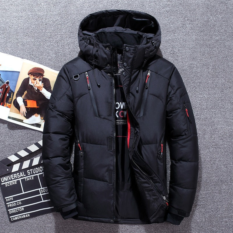 Herren Daunenjacke Warm Kapuze Puffer Winterjacke - BerlinGlamour