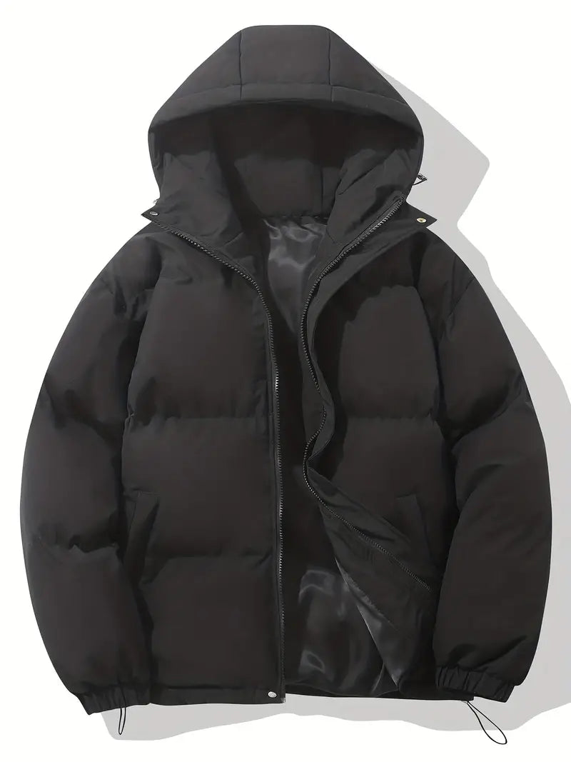 Herren Winterjacke Gefüttert mit Kapuze Daunenjacke - BerlinGlamour