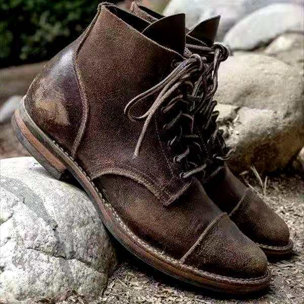 Herren Schnürstiefel Heidi Stil Braun
