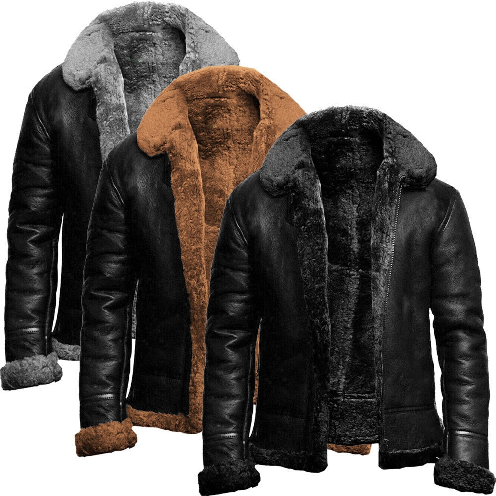 Herren Fleecejacke Warm Winter Schwarz - BerlinGlamour