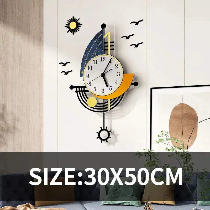 Segelboot Wanduhr Dekorative Uhren für Wohnzimmer