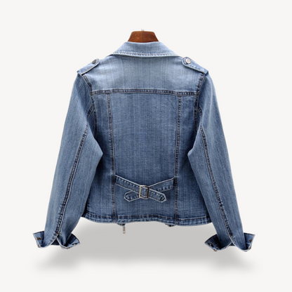 Denim-Bikerjacke für Damen | Loravelle 2