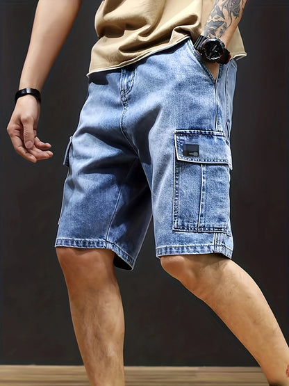 Bequeme Denim Cargo Shorts Herren Stretch - BerlinGlamour
