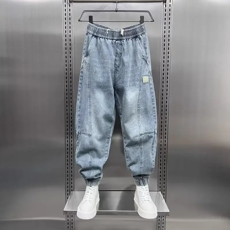 Elastische Herren-Joggerhose Baggy Denim - BerlinGlamour