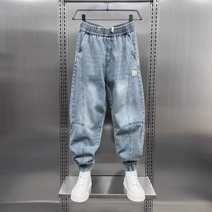 Elastische Herren-Joggerhose Baggy Denim - BerlinGlamour