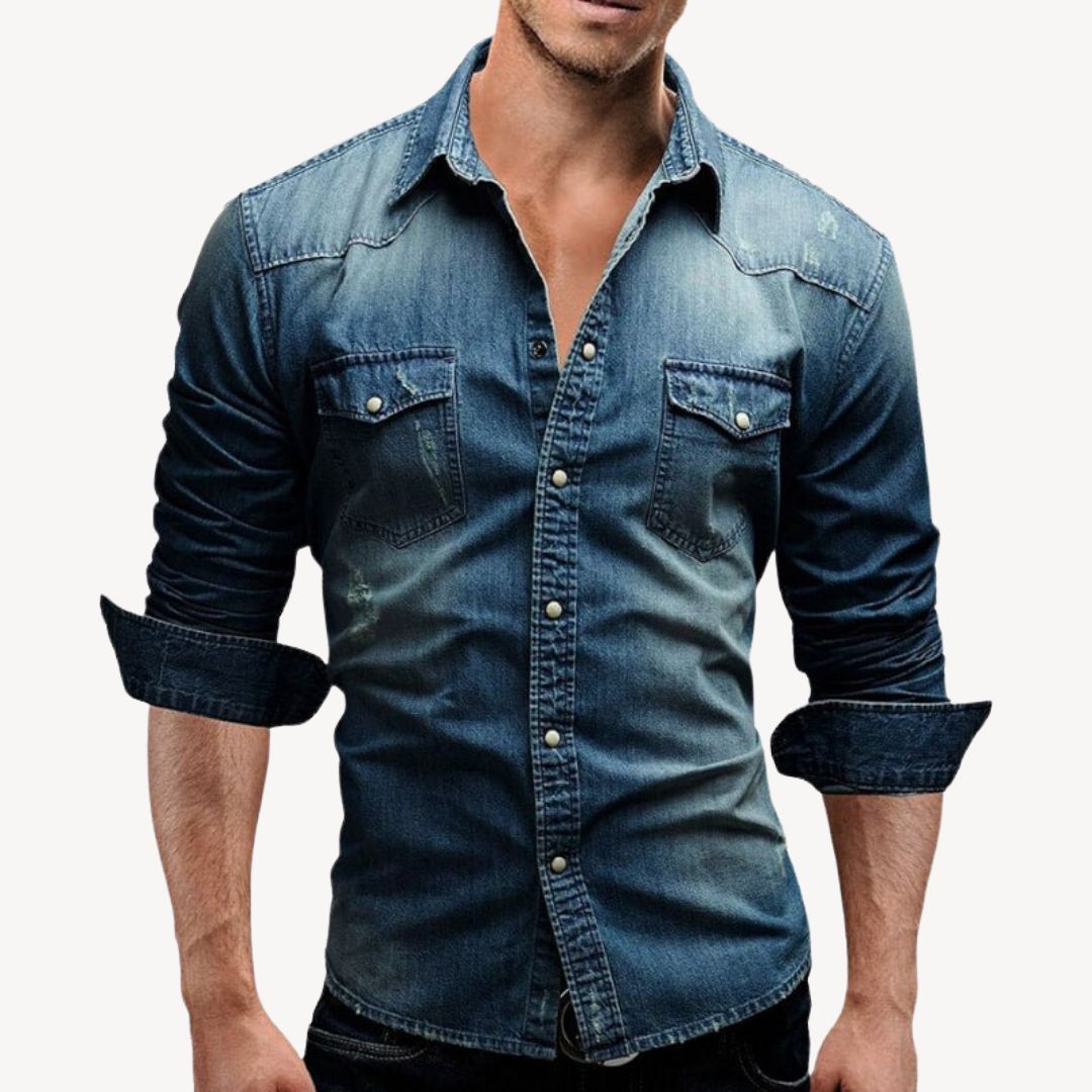 Denim Westernhemd Herren | Loravelle 1