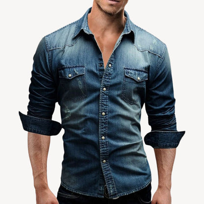 Denim Westernhemd Herren | Loravelle 1