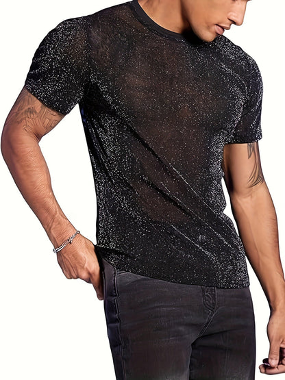 Männer T-Shirt Semi Rundhals Sexy Modern