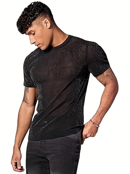 Männer T-Shirt Semi Rundhals Sexy Modern - BerlinGlamour