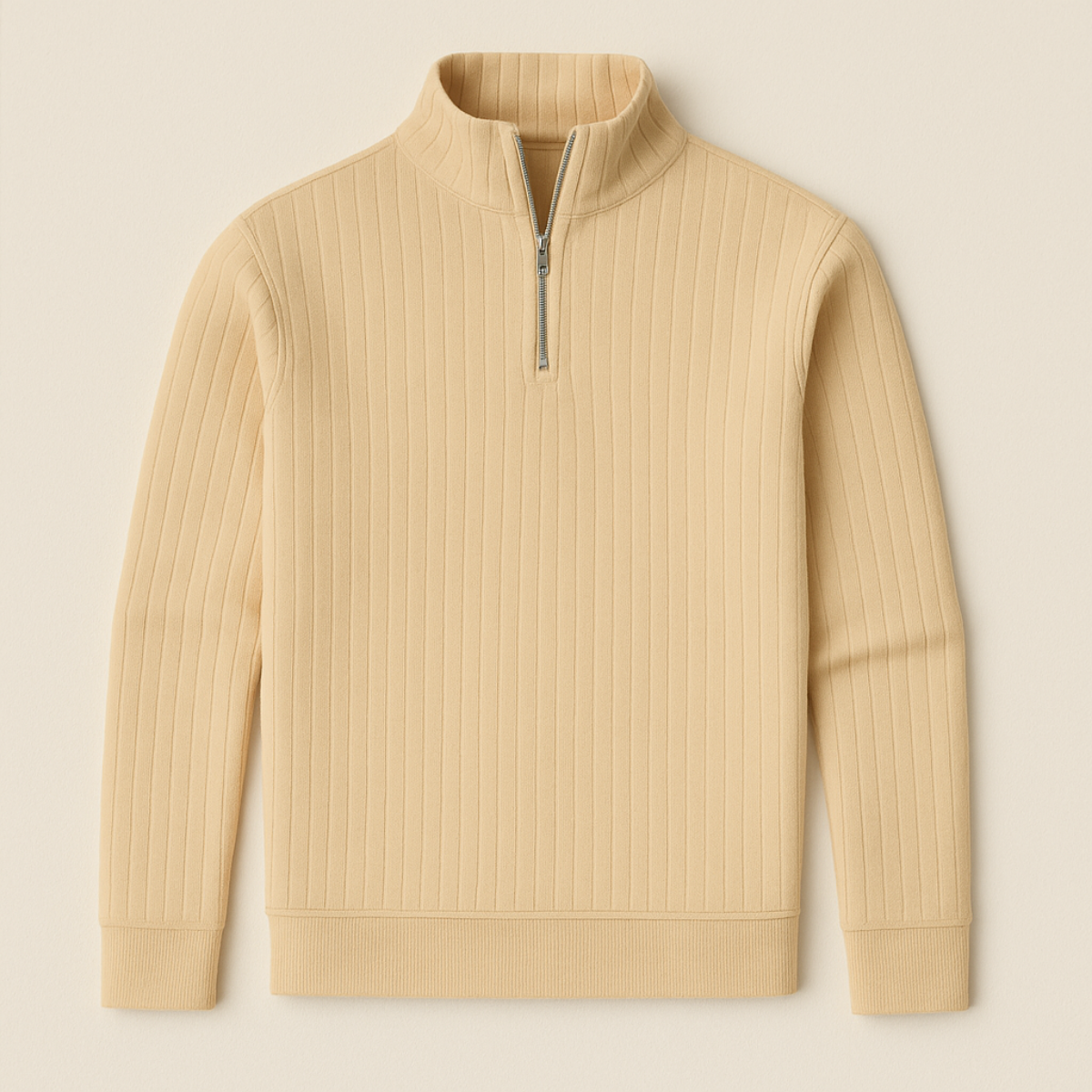 Der Ashford Rippstrickpullover mit halbem Reißverschluss für Herren 6