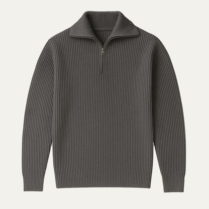 Der Merino-Strickpullover mit Viertelreißverschluss 2