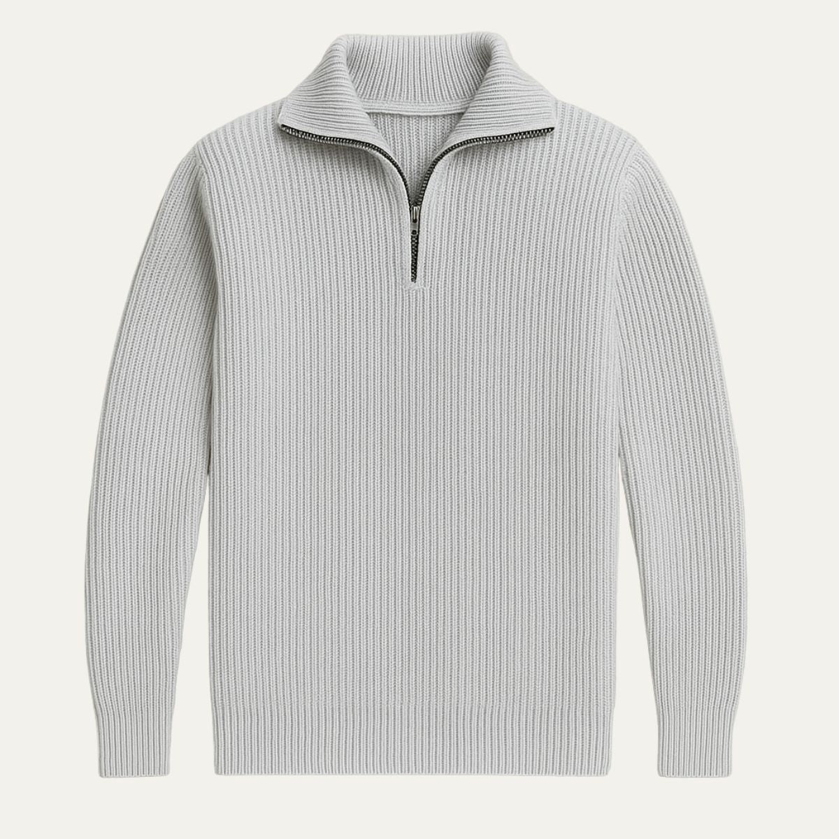 Der Merino-Strickpullover mit Viertelreißverschluss 6