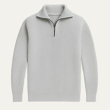 Der Merino-Strickpullover mit Viertelreißverschluss 6