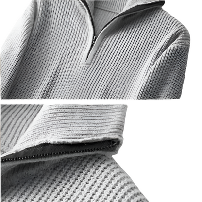 Der Merino-Strickpullover mit Viertelreißverschluss 8