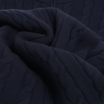 Der St. Moritz Zopfstrickpullover mit Reißverschluss für Herren – im Stil des alten Geldes 3