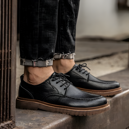 Herren Derby Schuhe Leder Schnürschuhe Freizeit - BerlinGlamour