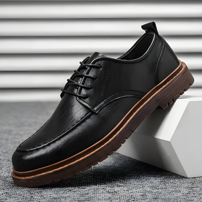 Derby-Schuhe | Freizeit | Schnürschuhe | Lederschuhe | Herrenschuhe-Schwarz-39-Chaps Herrenmode