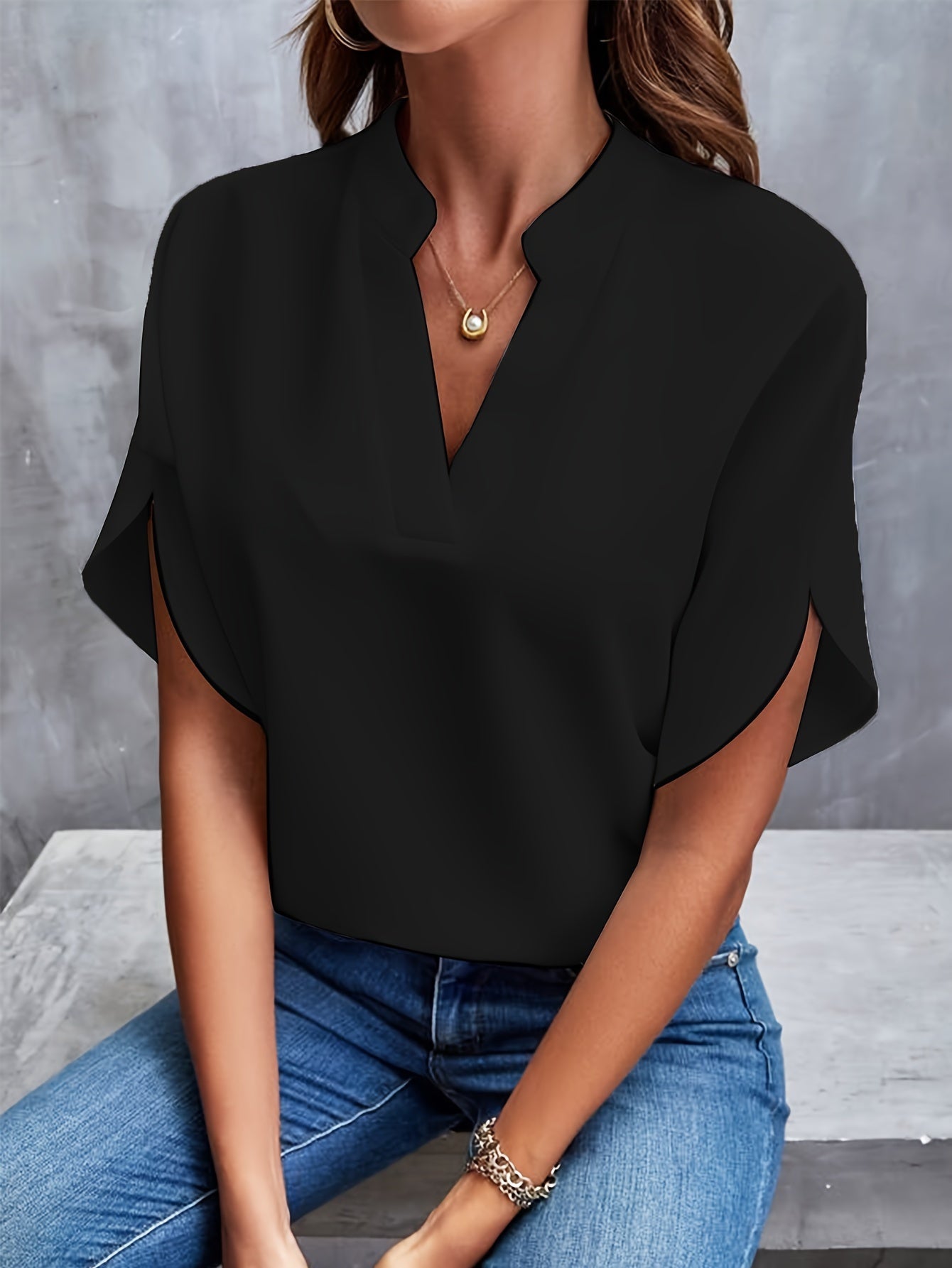 Elegante Damenbluse Leicht Modern