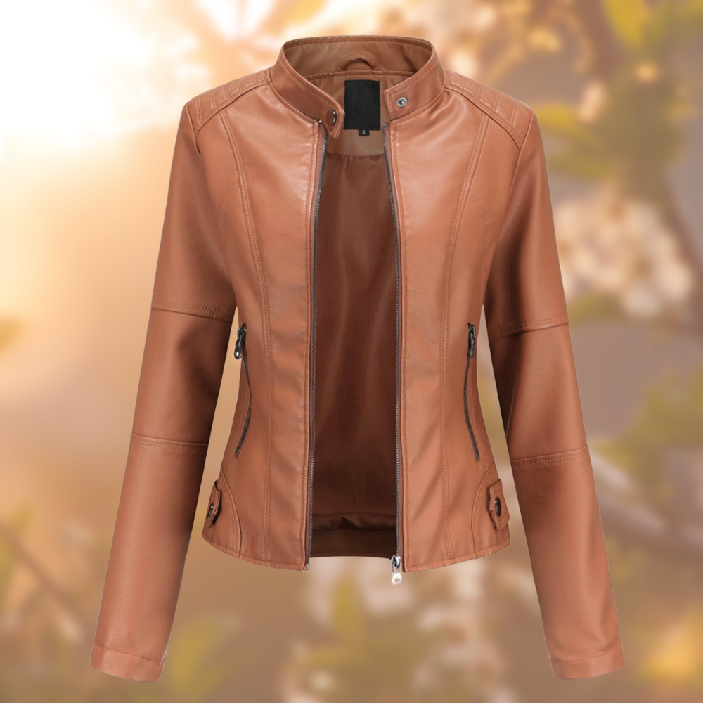 Ledermantel Stylisch Einzigartig Braun Lederjacke