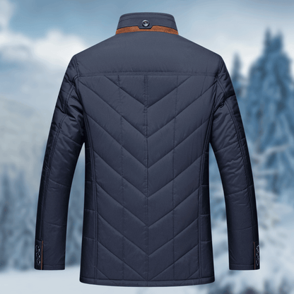 Herren Pufferjacke Diamantbesatz Steppjacke Elegant - BerlinGlamour
