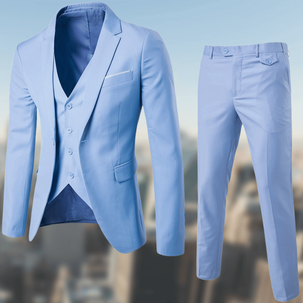 Herrenanzug 3-teilig Elegant Slim Fit Schwarze