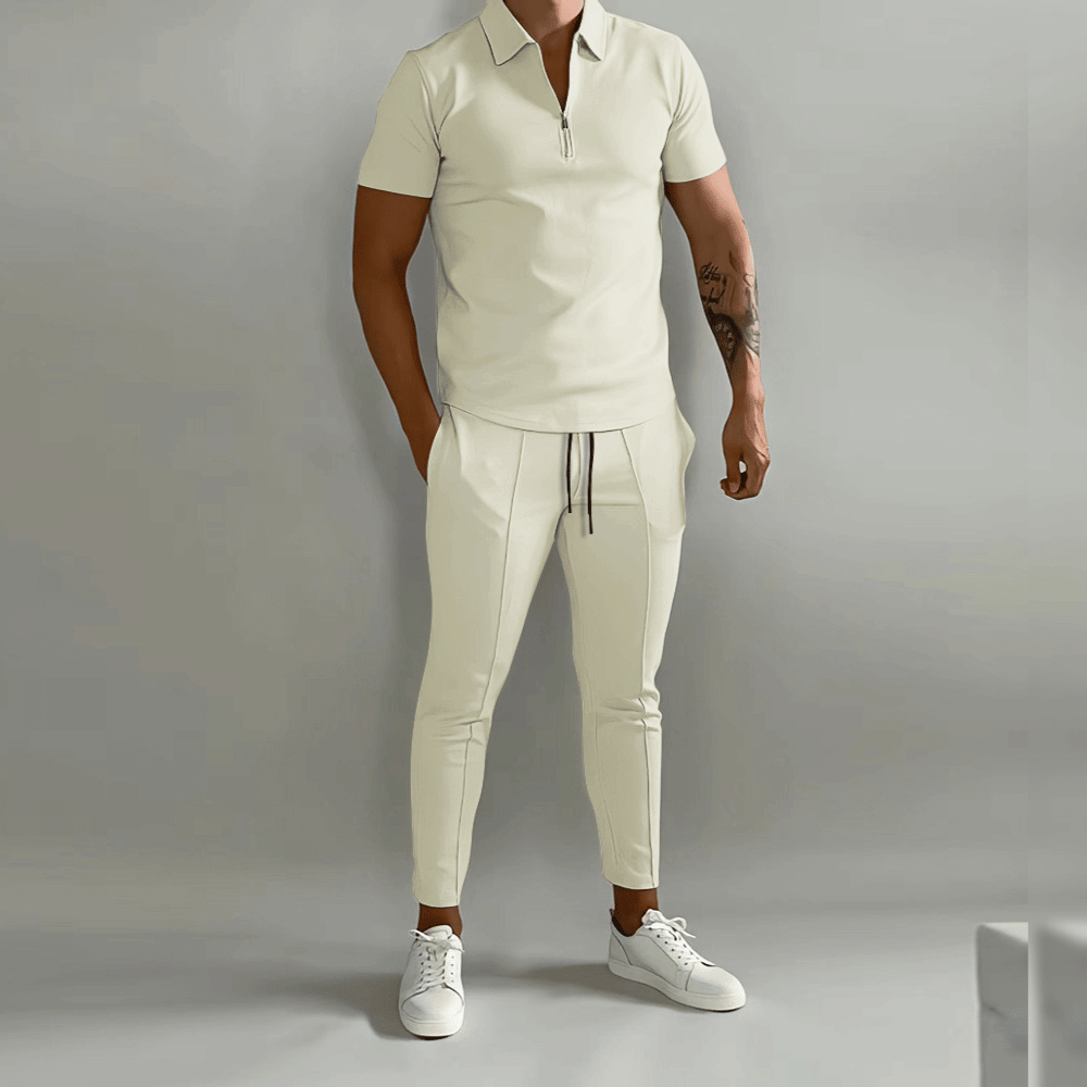 Herren Set Polo Shirt und elegante Hose Modern