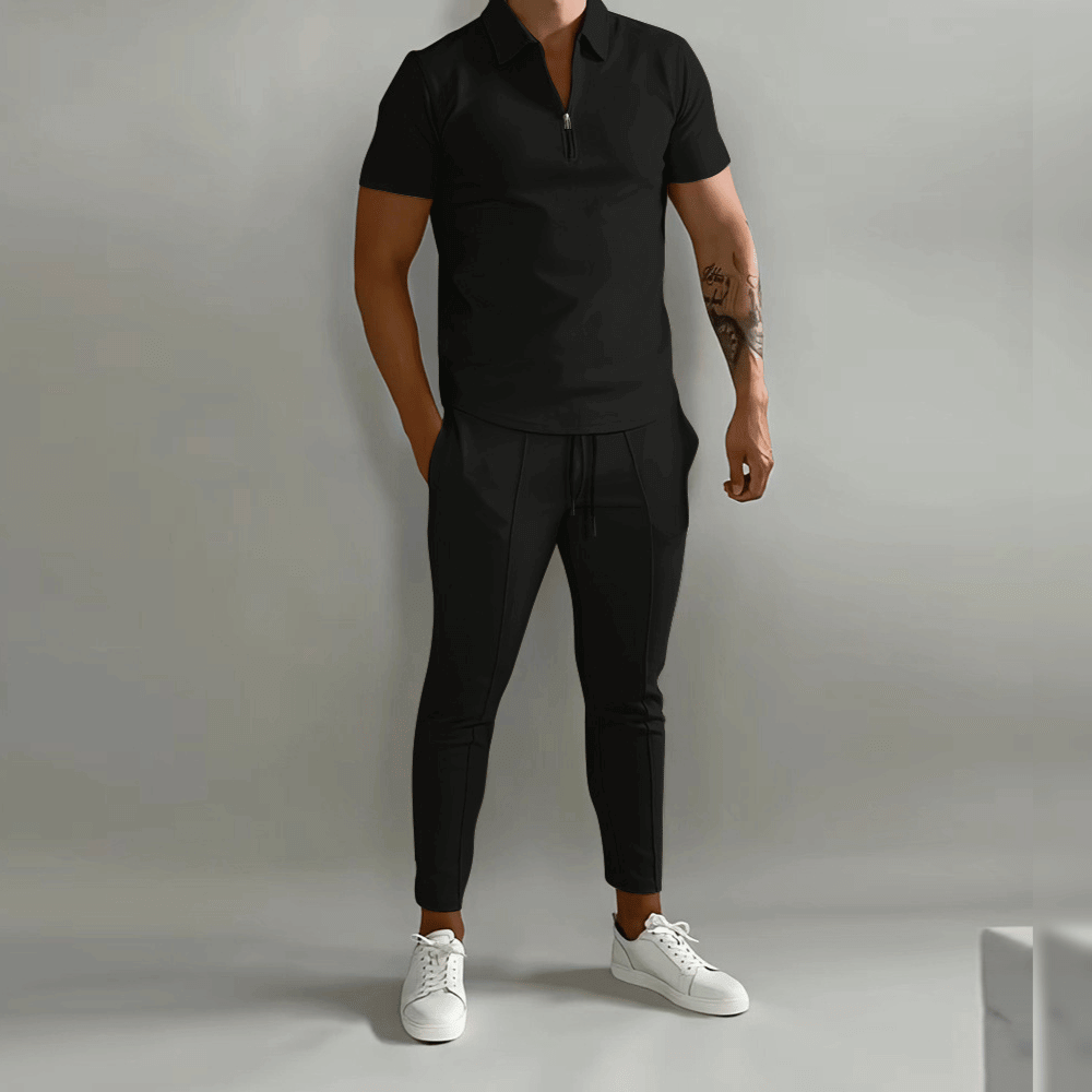 Herren Set Polo Shirt und elegante Hose Modern