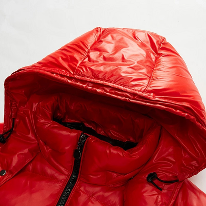 Herren Winterjacke Isoliert mit Kapuze und Reißverschluss
