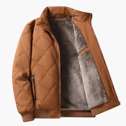 Diamantmuster Stehkragenjacke für Herren 0