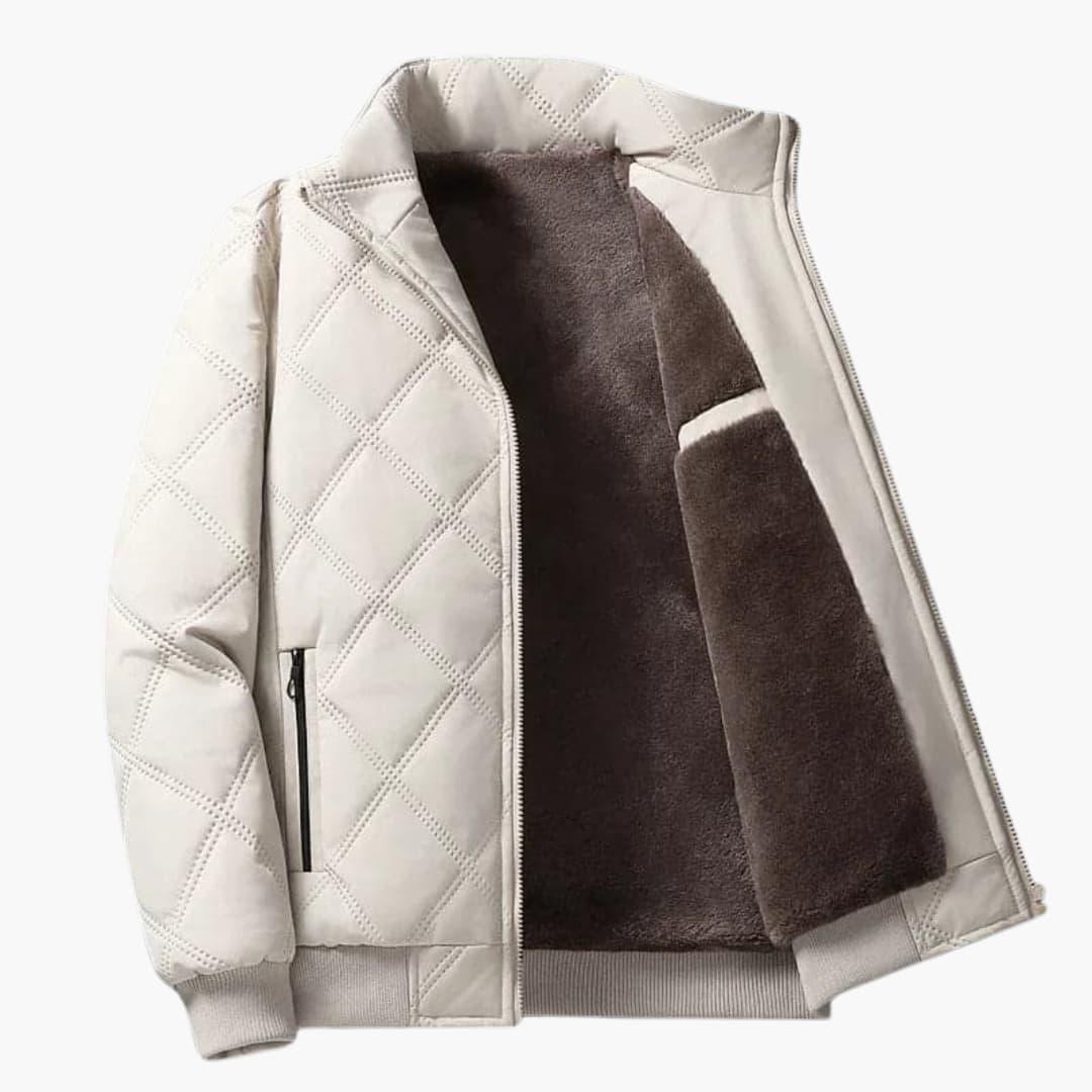 Diamantmuster Stehkragenjacke für Herren 2