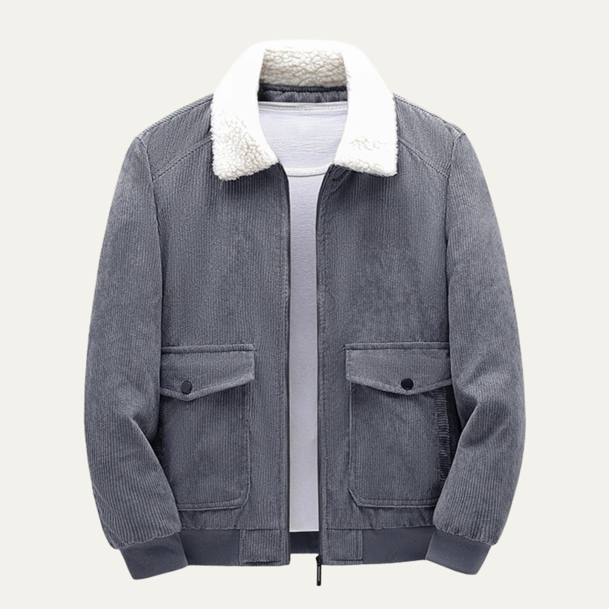 Die Napoli Herren-Wintercordjacke mit Fleecekragen 1