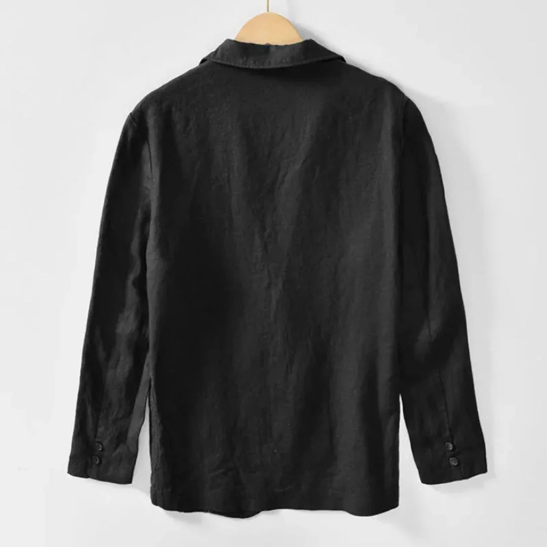 Lässiger Leinen Blazer Sommer Modern - BerlinGlamour